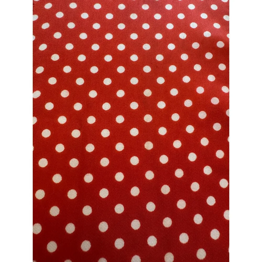 Red and White Polka Dots Scarf, Vintage